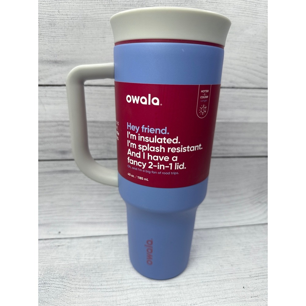 Owala‎ 40 oz Travel Tumbler Mug Insulated 2-in-1 Lid Handle Whimsical Daydream